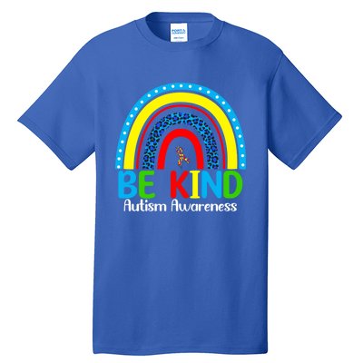 Autism Be Kind Rainbow Kindness Autism Awareness Month Gift Tall T-Shirt