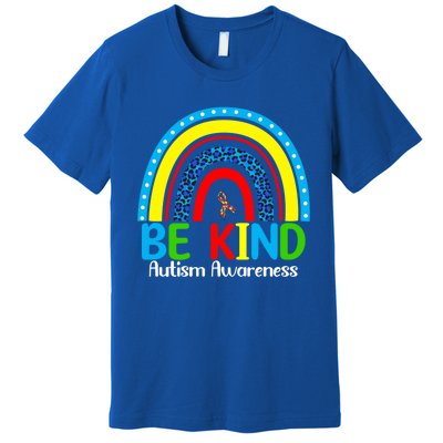 Autism Be Kind Rainbow Kindness Autism Awareness Month Gift Premium T-Shirt