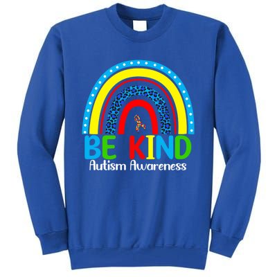 Autism Be Kind Rainbow Kindness Autism Awareness Month Gift Tall Sweatshirt