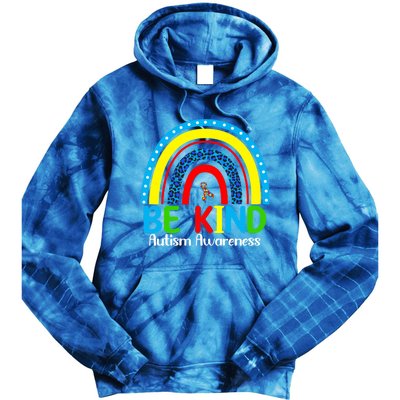 Autism Be Kind Rainbow Kindness Autism Awareness Month Gift Tie Dye Hoodie