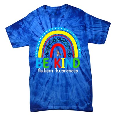 Autism Be Kind Rainbow Kindness Autism Awareness Month Gift Tie-Dye T-Shirt