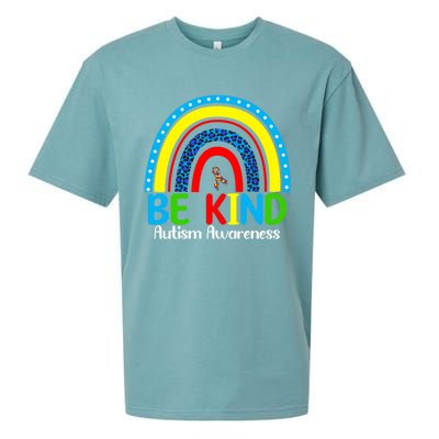 Autism Be Kind Rainbow Kindness Autism Awareness Month Gift Sueded Cloud Jersey T-Shirt