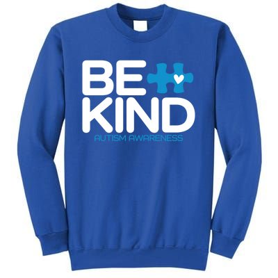 Autism Be Kind Gift Be Kind Autism Awareness Gift Tall Sweatshirt