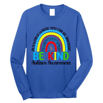 Autism Be Kind Rainbow Kindness Autism Awareness Month Gift Long Sleeve Shirt