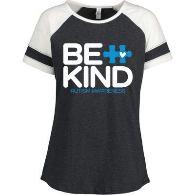 Autism Be Kind Gift Be Kind Autism Awareness Great Gift Enza Ladies Jersey Colorblock Tee