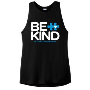 Autism Be Kind - Be Kind Autism Awareness Ladies PosiCharge Tri-Blend Wicking Tank