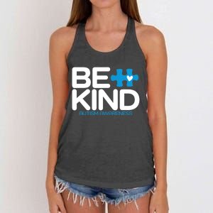 Autism Be Kind - Be Kind Autism Awareness Women's Knotted Racerback Tank