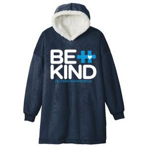 Autism Be Kind - Be Kind Autism Awareness Hooded Wearable Blanket