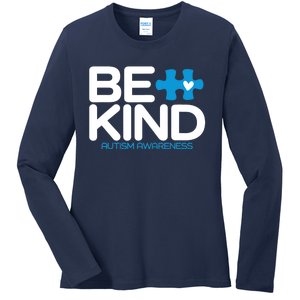 Autism Be Kind - Be Kind Autism Awareness Ladies Long Sleeve Shirt