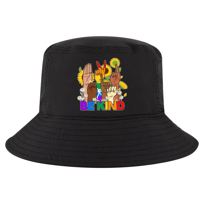ASL Be Kind Sign Language Cool Comfort Performance Bucket Hat