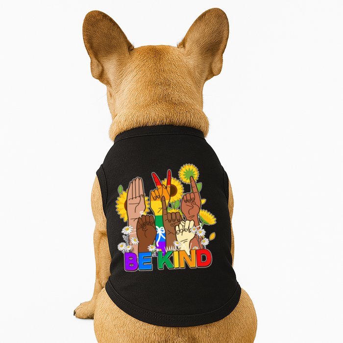ASL Be Kind Sign Language Doggie Tank