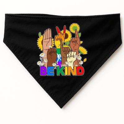ASL Be Kind Sign Language USA-Made Doggie Bandana