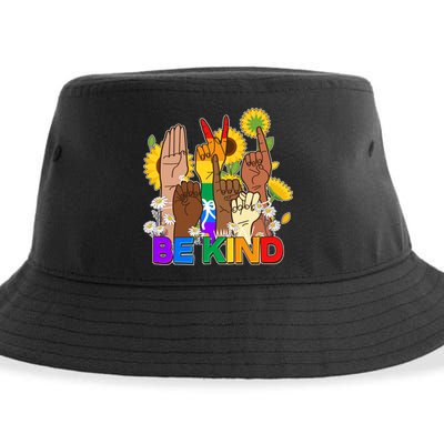 ASL Be Kind Sign Language Sustainable Bucket Hat