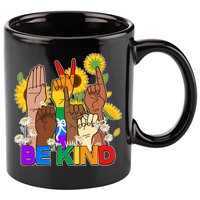 ASL Be Kind Sign Language 11oz C Handle Ceramic Mug