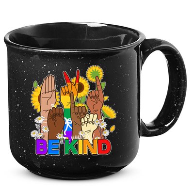 ASL Be Kind Sign Language 15oz Campfire Ceramic Mug