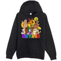 ASL Be Kind Sign Language Premium Pullover Hoodie