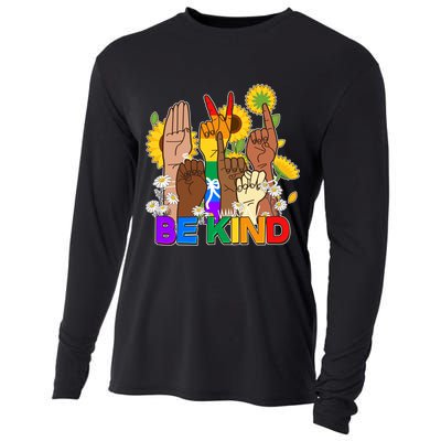 ASL Be Kind Sign Language Cooling Performance Long Sleeve Crew