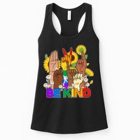 ASL Be Kind Sign Language Womens Tank Top