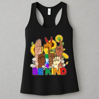 ASL Be Kind Sign Language Womens Tank Top