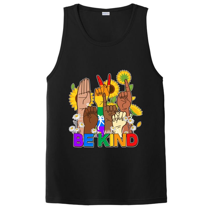 ASL Be Kind Sign Language PosiCharge Competitor Tank