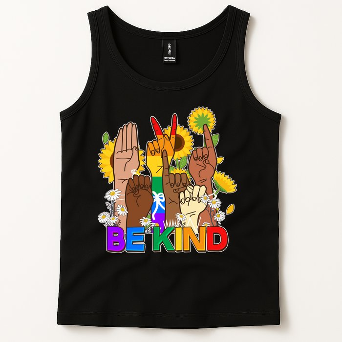 ASL Be Kind Sign Language Tank Top