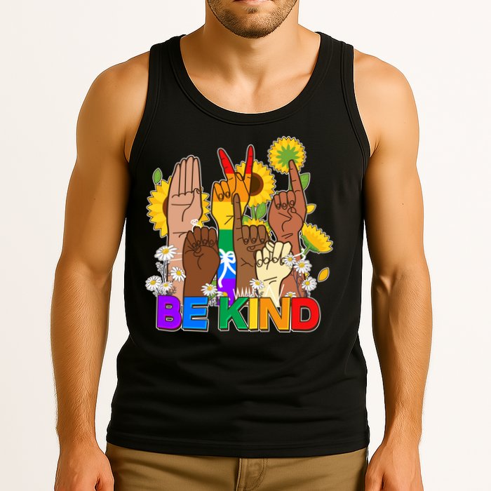 ASL Be Kind Sign Language Tank Top