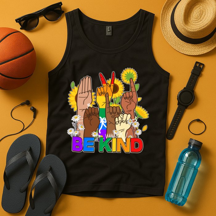 ASL Be Kind Sign Language Tank Top