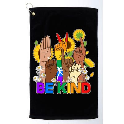 ASL Be Kind Sign Language Golf Towel