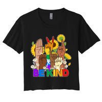 ASL Be Kind Sign Language Crop Top
