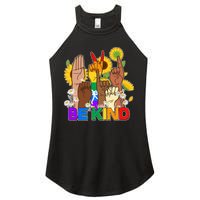ASL Be Kind Sign Language Women's Perfect Tri Rocker Tank