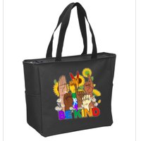 ASL Be Kind Sign Language Zip Tote Bag