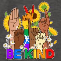 ASL Be Kind Sign Language Vector Backpack