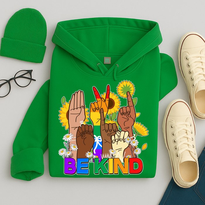 ASL Be Kind Sign Language Hoodie