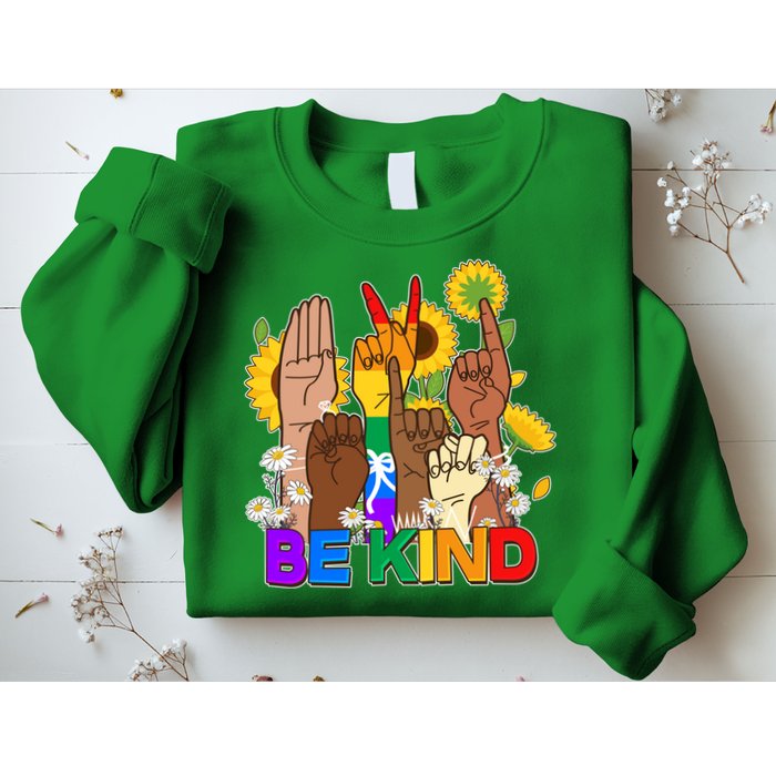 ASL Be Kind Sign Language Sweatshirt