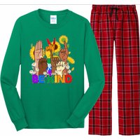 ASL Be Kind Sign Language Long Sleeve Pajama Set