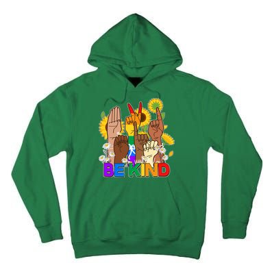 ASL Be Kind Sign Language Tall Hoodie