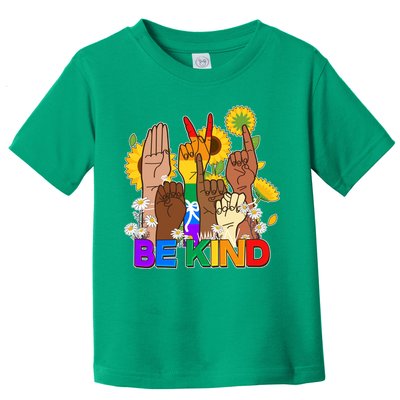 ASL Be Kind Sign Language Toddler T-Shirt