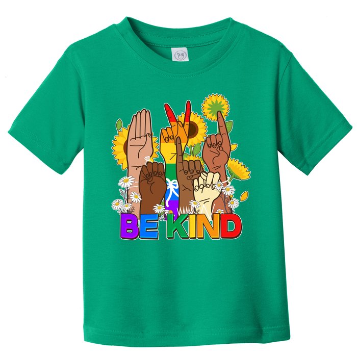 ASL Be Kind Sign Language Toddler T-Shirt