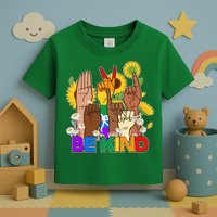 ASL Be Kind Sign Language Toddler T-Shirt
