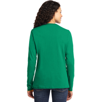 ASL Be Kind Sign Language Ladies Long Sleeve Shirt