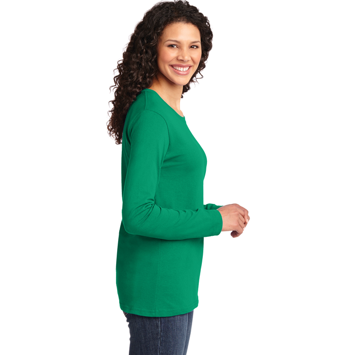 ASL Be Kind Sign Language Ladies Long Sleeve Shirt