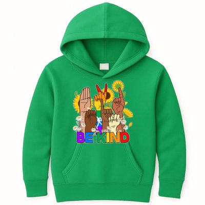 ASL Be Kind Sign Language Kids Hoodie