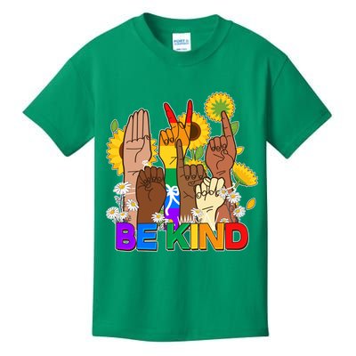 ASL Be Kind Sign Language Kids T-Shirt