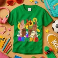 ASL Be Kind Sign Language Kids T-Shirt