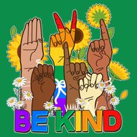 ASL Be Kind Sign Language Kids T-Shirt