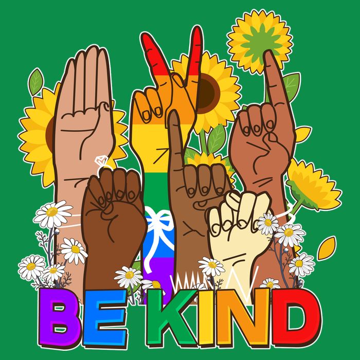 ASL Be Kind Sign Language Kids T-Shirt