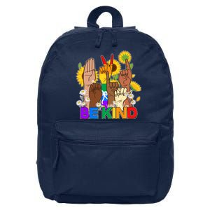 ASL Be Kind Sign Language 16 in Basic Backpack