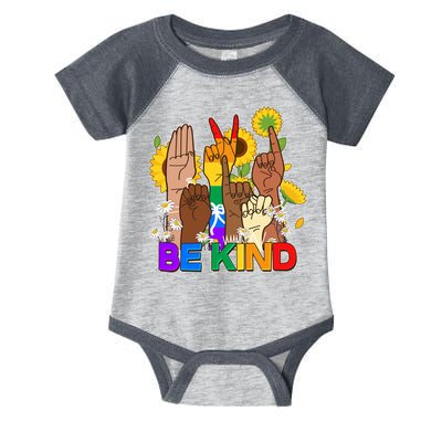 ASL Be Kind Sign Language Infant Baby Jersey Bodysuit
