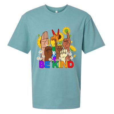 ASL Be Kind Sign Language Sueded Cloud Jersey T-Shirt