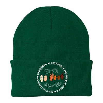 ASL be Kind Squad AntiBullying Unity Day Kindness Knit Cap Winter Beanie